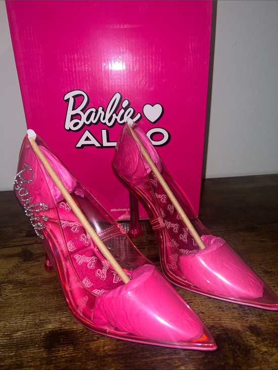 Aldo Shoes - Aldo Bright Pink Pointed Heel Pumps with Rhinestone Accent